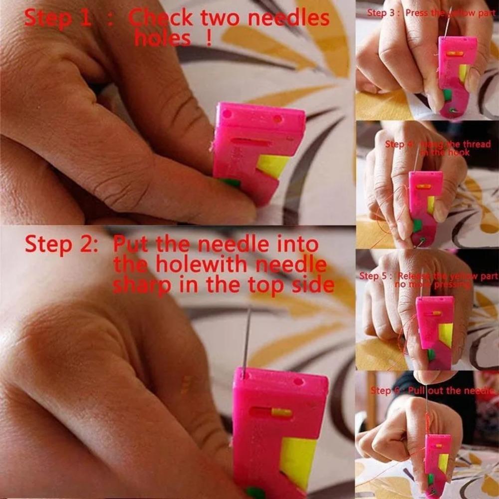 Automatic Sewing Machine Threader - Quick & Effortless Needle Threading Tool, Anti-Slip Guide for Easy Use, Reusable Threading Aid Compatible with Various Sewing Machine Models, Sewing Tools