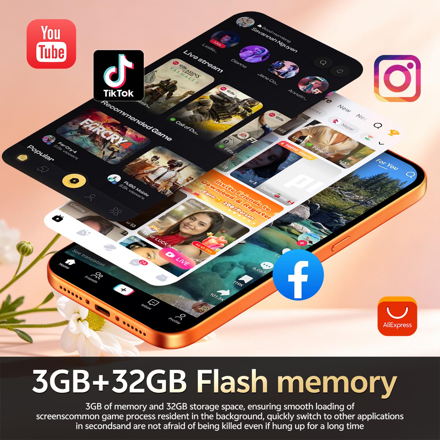 Astarry 17 Pro Max Smartphone, 4100mah Long-Lasting Battery, Fast Charging, Android 12, 3gb RAM + 32GB ROM, Dual Sim, Thin Design, Fashion Smartphone