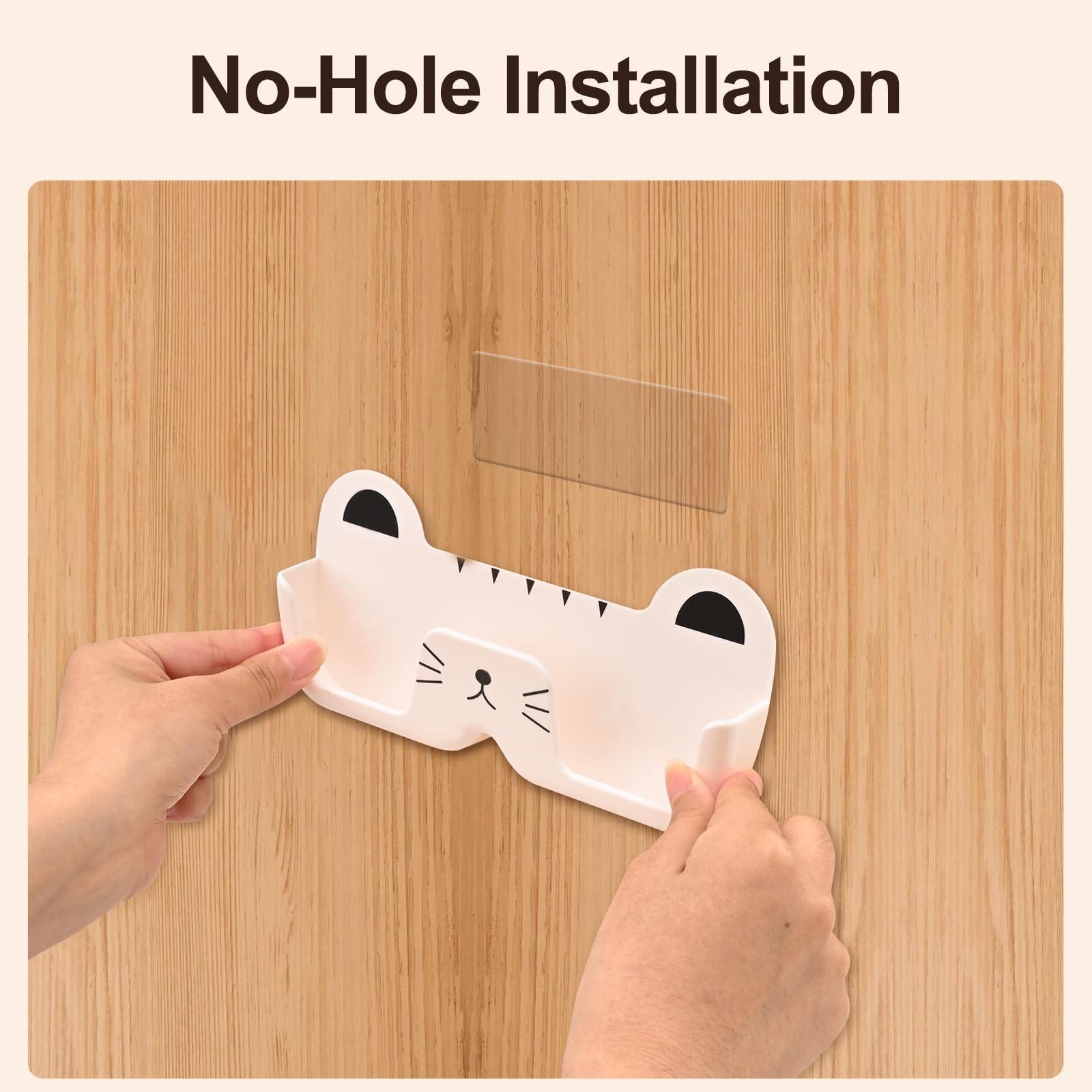 Cat-Shaped Sunglasses Holder, Wall-Mounted Eyeglass Rack, 2-Piece Set, Ideal for Entryway, Living Room, Bedroom, Bathroom