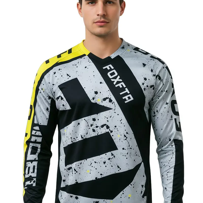 Men's 2026 Long Sleeve Jersey, Fast-Dry Breathable Off-Road DH Downhill, ATV Motorcycle Cycling Sports Wear Racing Athletic Top, Sporty Sports Top, Sports Jersey, Sports Clothing, Apparel Jersey