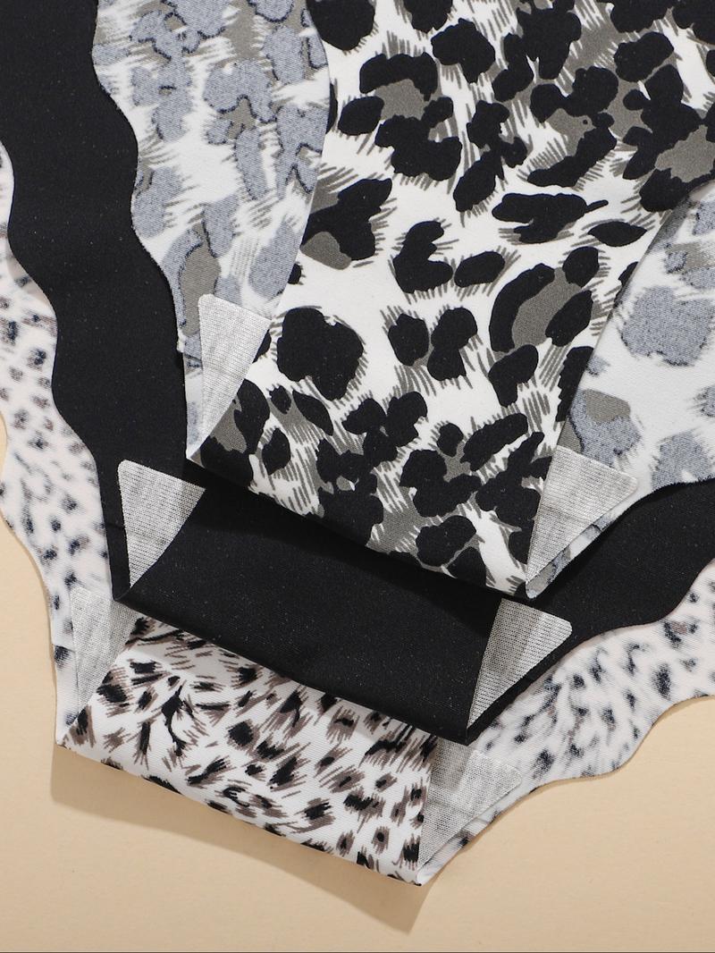 Women's & Leopard Print Underwear Set, Comfortable Seamless Design, Perfect for Yoga & Daily Wear, All Season Essentials