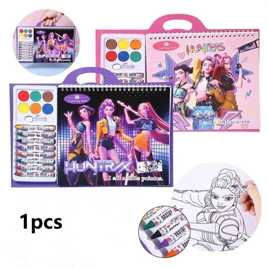 K-Pop Anime Paint Coloring Book  Drawing Book Safe Painting Coloring Graffiti Book，Kpop Drawing Art Kit Gifts for Kids Girls Boys Teens, Art Set ,Crayons,Colors Brush Paint Pens for  Painting, Card Making, DIY & Art Supplies modelpaintingm.