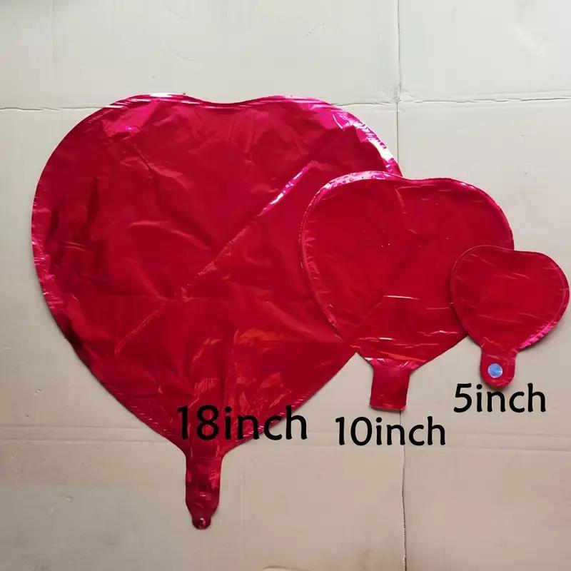 30 Heart-Shaped Foil Balloons, Balloon Garland, Multifunctional Love Background for Wedding Birthday Baptism Mother's Day Valentine's Party Decorations