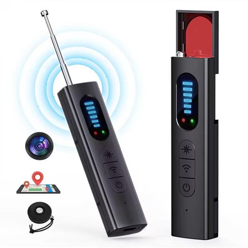 Hidden Camera Detector, Hidden Camera Detector with LED Light, GPS Tracker Detector with 5 Sensitivity Levels, Suitable for Office, Hotel, Travel