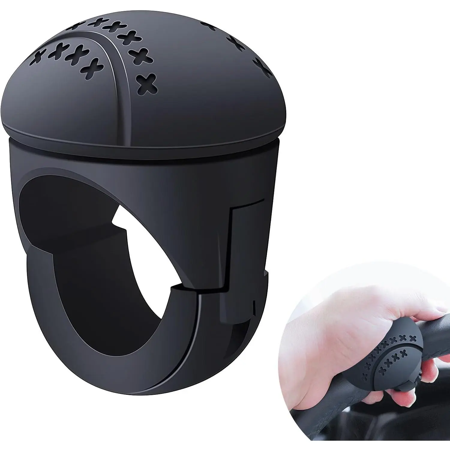 New-Generation Silicone Steering Wheel Spinner Knob with Anti-Slip Grip, Ergonomic Easy-Turn Vehicle Control Power Assist, DIY Installation Accessory for Cars, Trucks