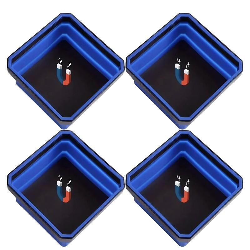New Colorful Magnetic Silicone Bowl Foldable Dual-Sided Strong Magnet Parts Tray, Industrial Alloy Steel Efficient Chip Removal Multi-Use Drill Bit