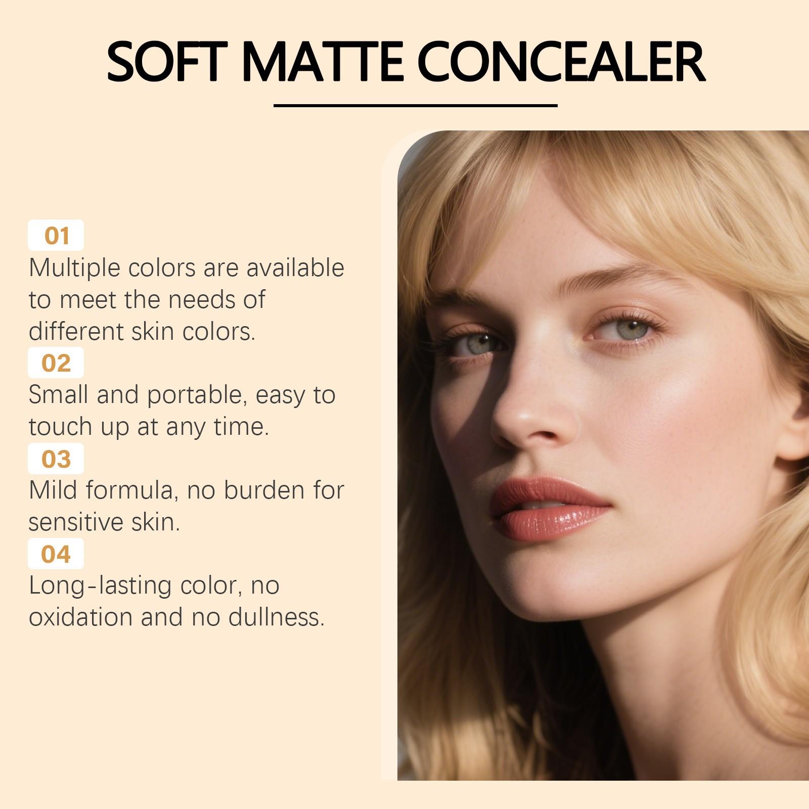 Natural Color Concealer Cream (10g), Even Skin Tone Lightweight Concealer Water, Moisturizing Flawless Natural Coverage Makeup
