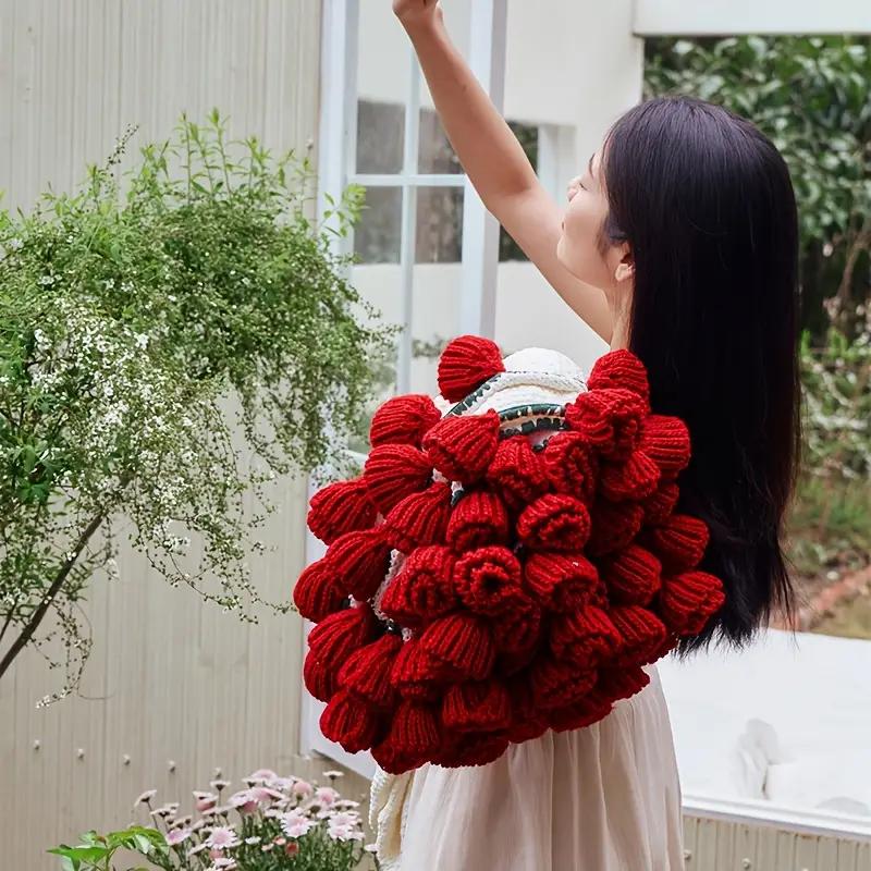 Rose hand-woven blanket, pure handmadeblanket, can be turned into a bouquet of rosesblanket,a gift for the object, mother, elders, aspecial gift-MM Artificial Mixed Flower Artificial Lavender Plant