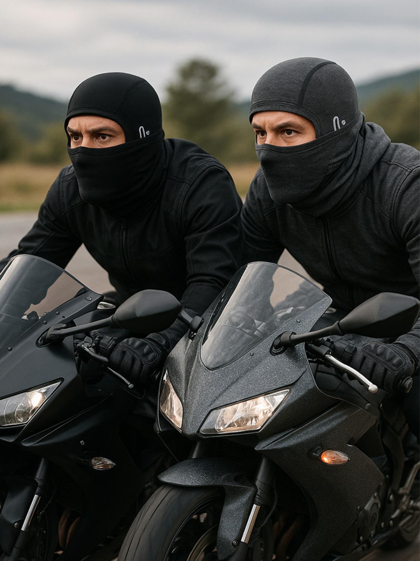 Unisex Winter Warm Face Mask Hoodie, Full-Face Windproof Fleece Ski Hat, Eyeglass Hole Motorcycle Cap, Outdoor Neck Warmer, Thermal Ski Mask, Full Balaclava