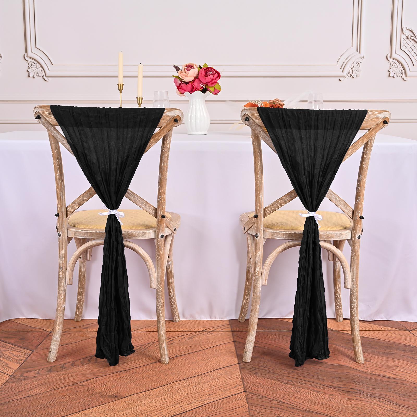 50/60PC 16x70inch Chair Sashes Cheesecloth Sashes Rustic Chair Decorative Bows Designed ChairCover for Wedding Banquet Party Aisle Home Kitchen Decoration 50/60PC 16x70inch Chair Sashes Cheesecloth Sashes Rustic Chair Decorative Bows Designed ChairCover for Wedding Banquet Party Aisle Home Kitchen Decoration
