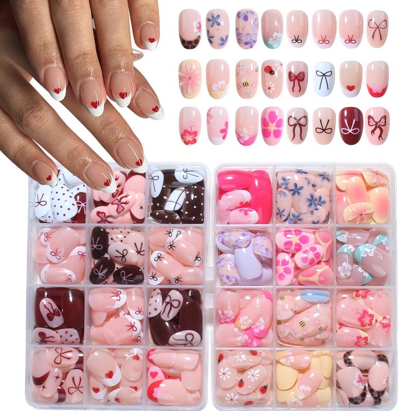 576pcs Short Oval 3D Gel Nail Tips, Mixed Designs, Glossy Finish, Perfect Fit, Summer Use, Daily & Party Nails, Acrylic False Nails Set 576pcs Short Oval 3D Gel Nail Tips, Mixed Designs, Glossy Finish, Perfect Fit, Summer Use, Daily & Party Nails, Acrylic False Nails Set