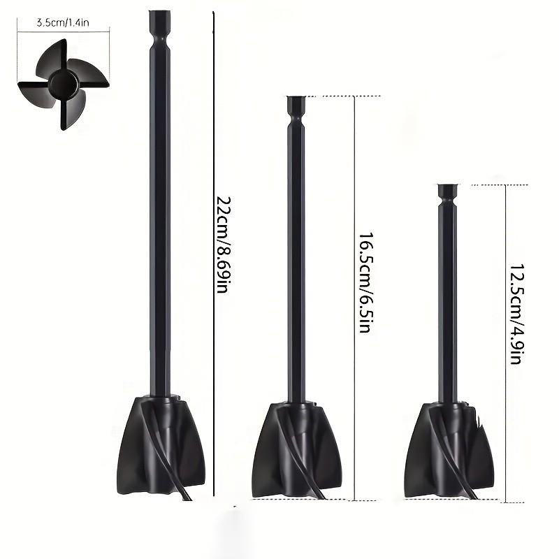 3-Pack Reusable Paint Stirrers, Durable Non-Stick Plastic Mixing Paddles, Comfortable Handle, Efficient Mixing for Epoxy Resin, Pigments, Ceramic Glaze