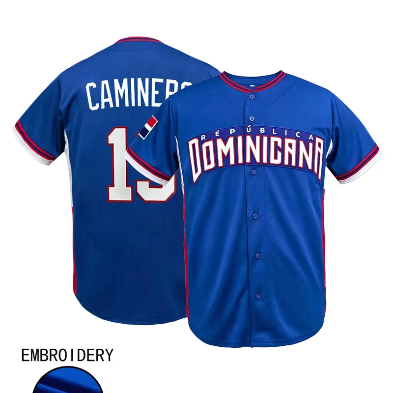 Dominican Republic #13 Baseball Jersey, Casual Baseball Jersey, Embroidered Sports Shirt, Unisex Fan Apparel, Sportswear Clothing