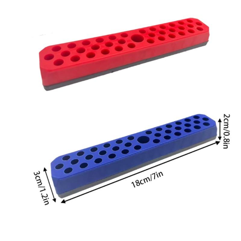 Magnetic Drill Bit Holder Stand, Hexagonal Bit Storage Box, Fits 1/4 Inch Screwdriver Bits, Magnetic Base Tool Organizer Rack