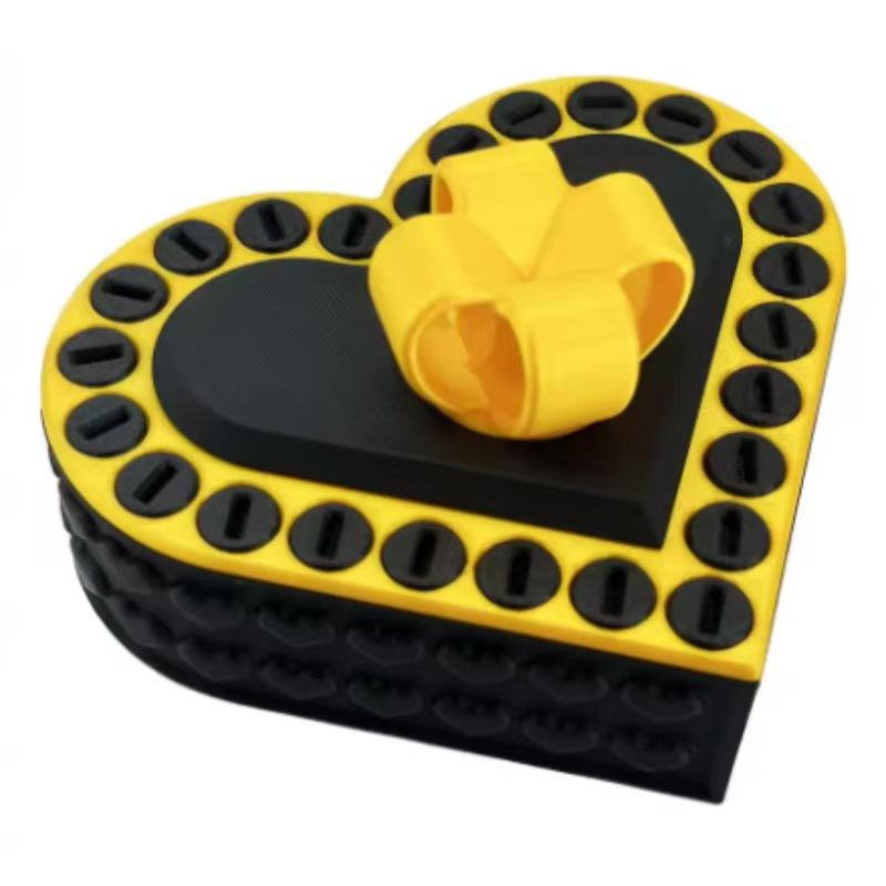 3D Printed Heart-Shaped Gift Storage Box, Annoying Screw-On Gift Box, Box Puzzle Toy, Funny Prank Screw Box, Colorful And Exquisite Miscellaneous Storage Box, Valentine's Day and Mother's Day gifts