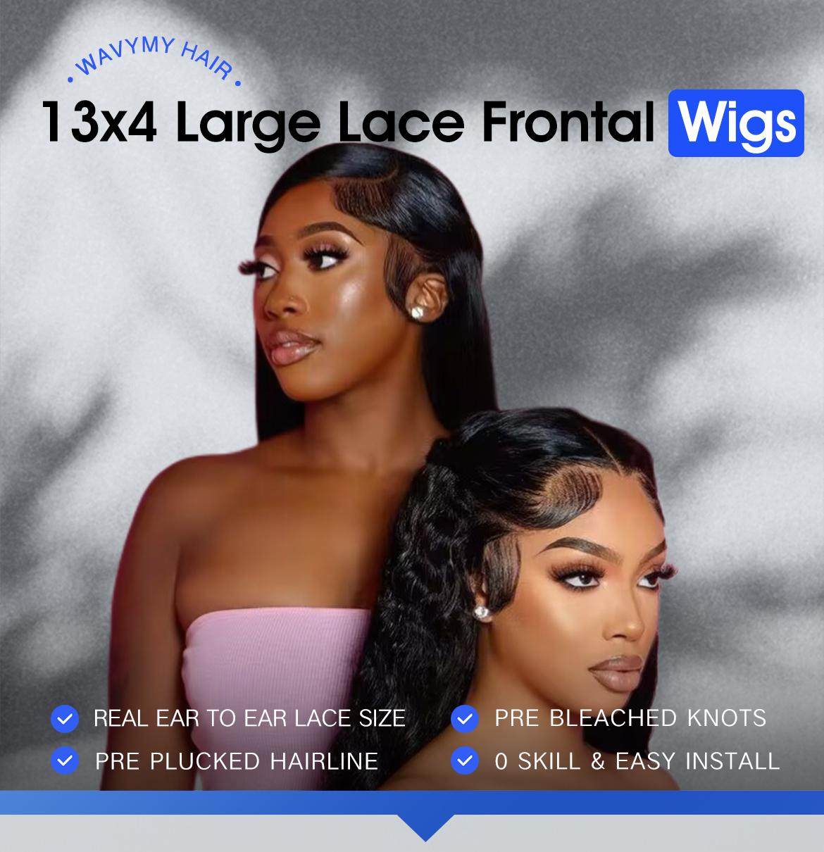 Wavymy Pre-bleached Yaki Straight 13x4 Ear To Ear Lace Frontal Wigs Pre Everything 200% Density Transparent lace Wig Deep Part 100% Human Hair Wig Wavymy Pre-bleached Yaki Straight 13x4 Ear To Ear Lace Frontal Wigs Pre Everything 200% Density Transparent lace Wig Deep Part 100% Human Hair Wig