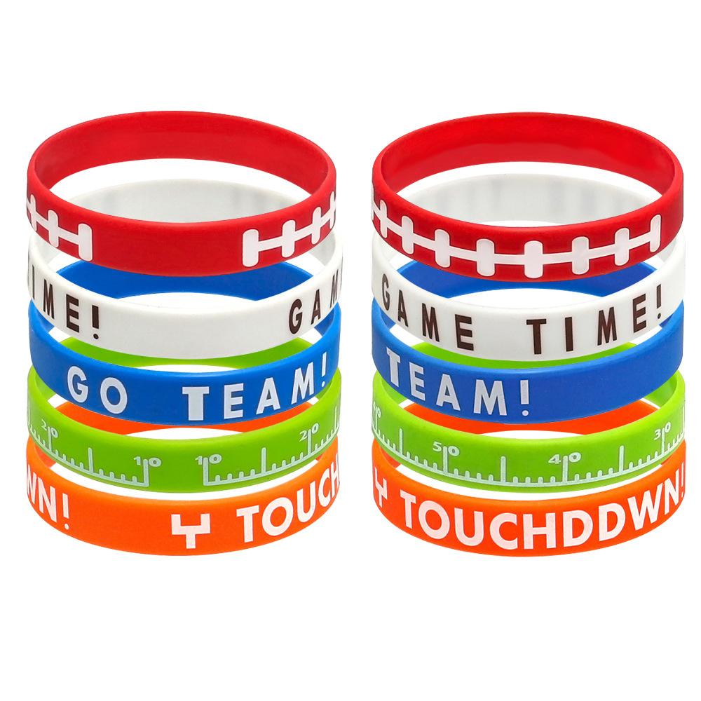 New Rugby Silicone Bracelet Silicone Football Inspirational Bracelet Children's Football Gifts Party Supplies
