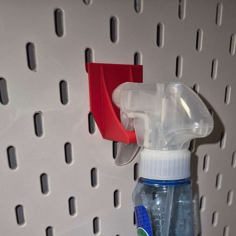 Spray Bottle Holder Fit Skadis Pegboard Wall Mount Cleaning Liquid Bottle Hanging Storage Rack Organizer