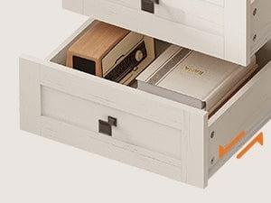 Sikaic Tall Nightstand with Charging Station and Bookshelf White Farmhouse Bedside End Side Table with Led, 2 Drawers, 6 Hooks and Storage Shelves for Bedroom