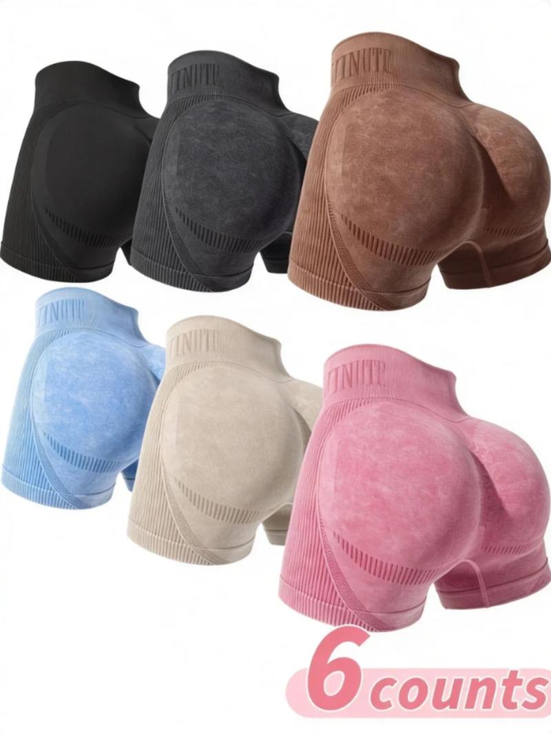 Women's Letter Print Seamless Sports Shorts, High Stretch Breathable Comfortable Skinny Shorts, Ladies Sportswear for Indoor Outdoor Wear