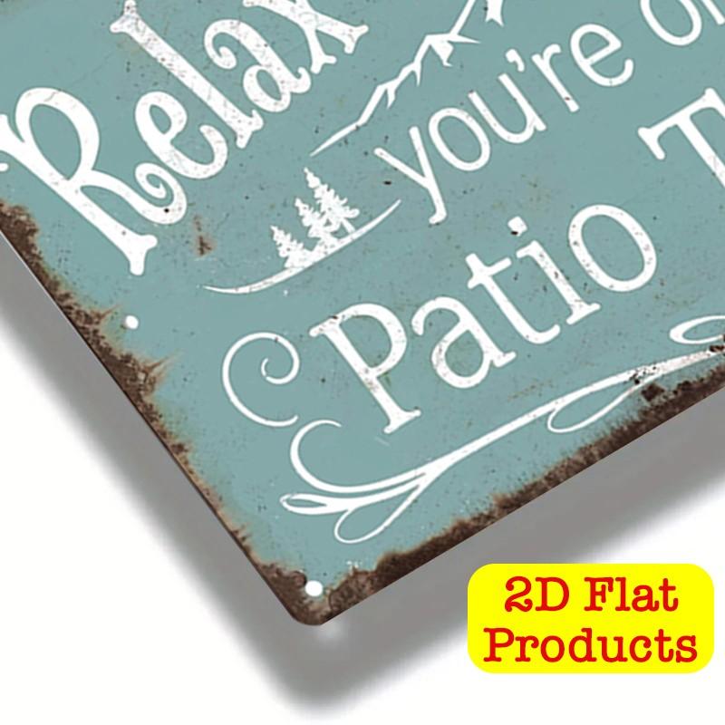 1 Piece Garden Time Poster Aluminum Sign, Cozy Cottage Metal Wall Art Print, Relaxing Aluminum Board Sign, Rural Mountain View Decor, 20x30 Cm