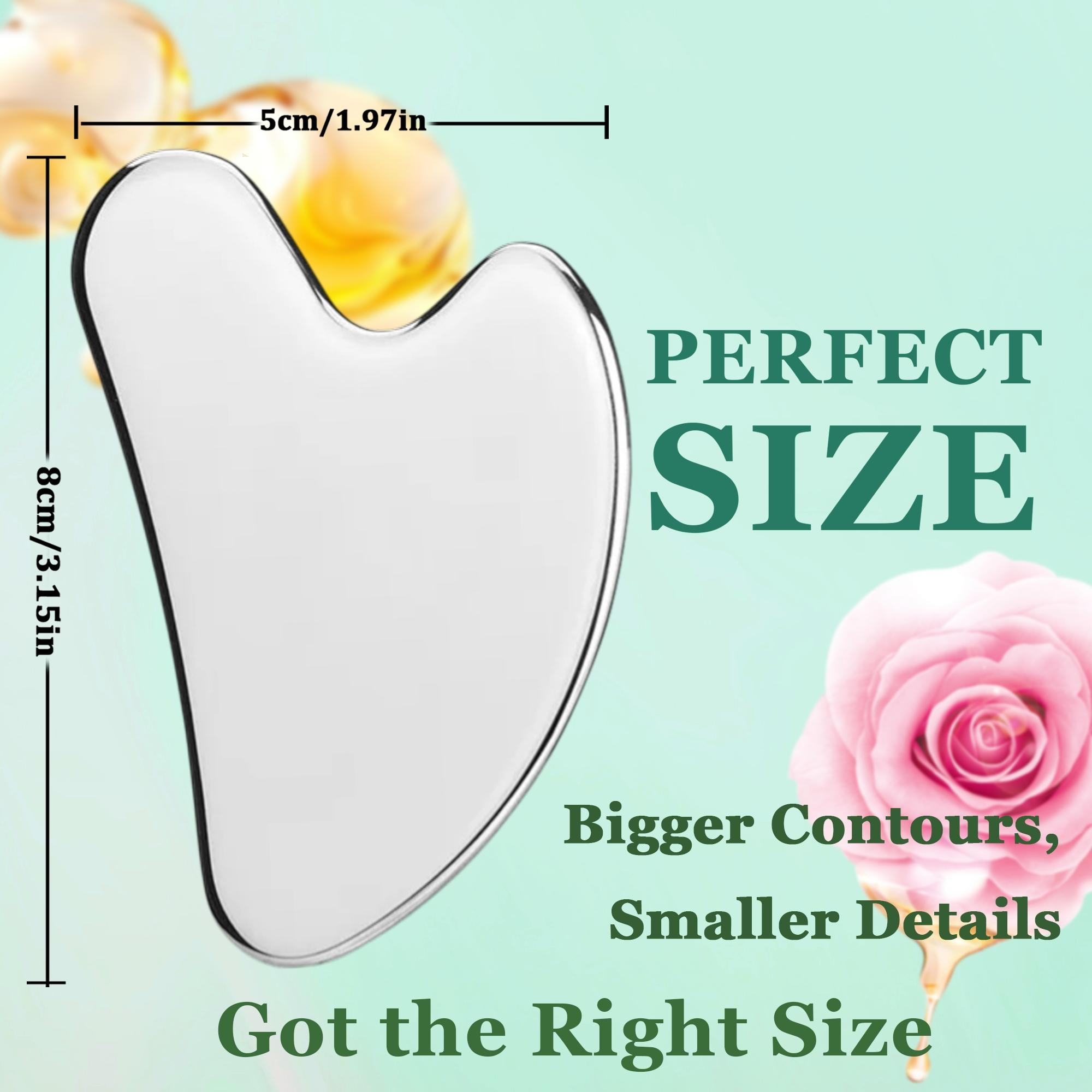 Stainless Steel Gua Sha Scraper Set, Metal Eye Massager Stick, Facial Sculpting Skincare Tool, Women Gift, Includes Storage Bag, Skin Care Tools