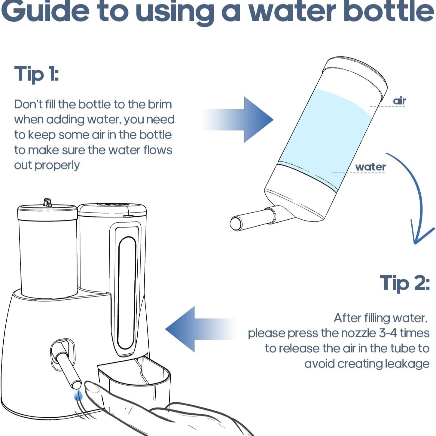 New Hamster Pet Water Bottle, Ball Rolling Drinking Device, Leak-Proof Vertical Design, Hanging Water Bottle and Food Bowl Combo, Hamster Accessories