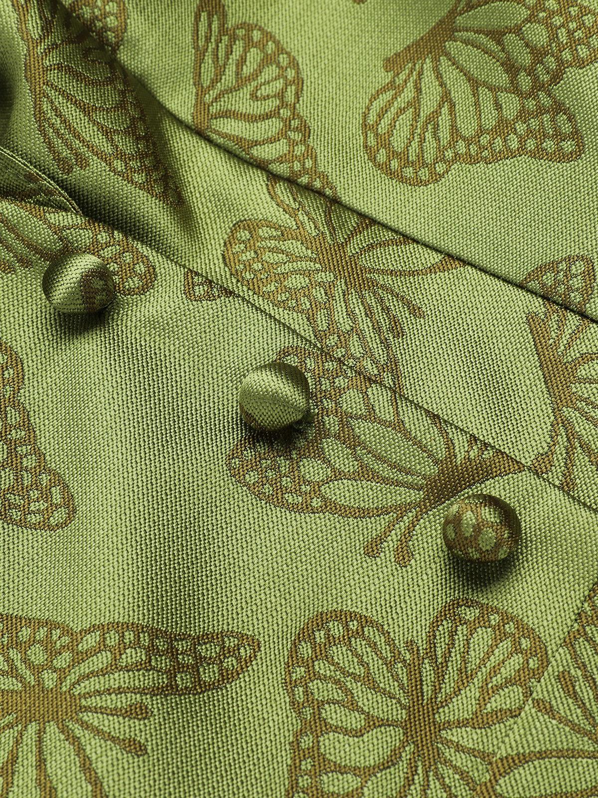 Green 1950s Off-Shoulder Vintage Dress Formal Womenswear Sleeveless Floral Valentine's Day Summer Holiday Dress wedding guset with Back Concealed Zipper Knee Length