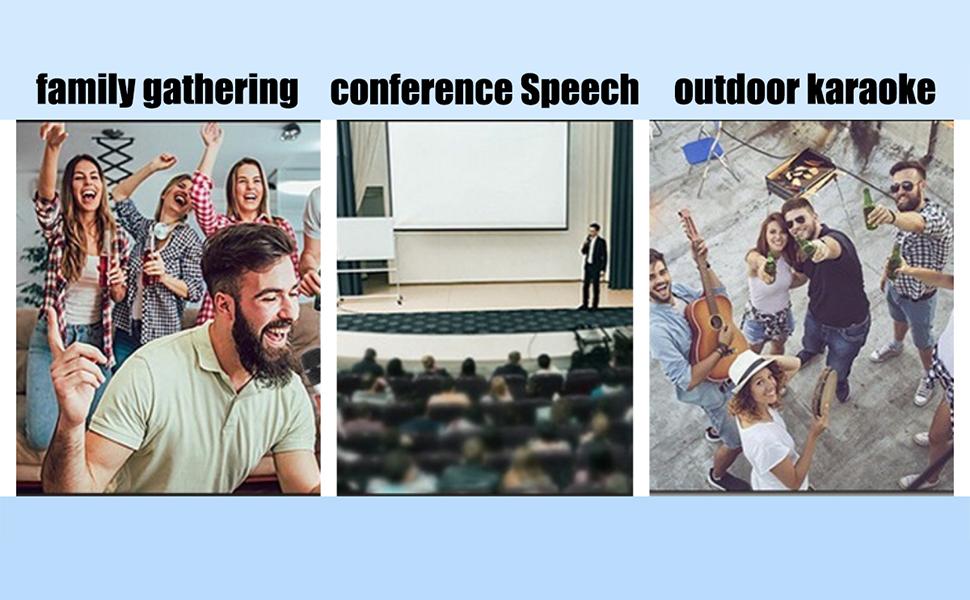 Wireless Microphone, Rechargeable Fixed Frequency Wireless Dual Microphone,Handheld Dynamic mic,Karaoke Singing, Weddings DJ,Party, Church, Classroom use, 200 feet, Gray. (2 Versions Randomly Shipped)