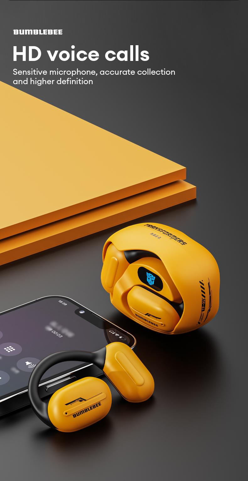 Transformers TF-T20 Wireless Earphones With Passive Noise Reduction, 5.4mm Sound, 360° Surround Sound, Low Latency For Gaming, High Definition Calls, And Microphone, Suitable for running fitness wear