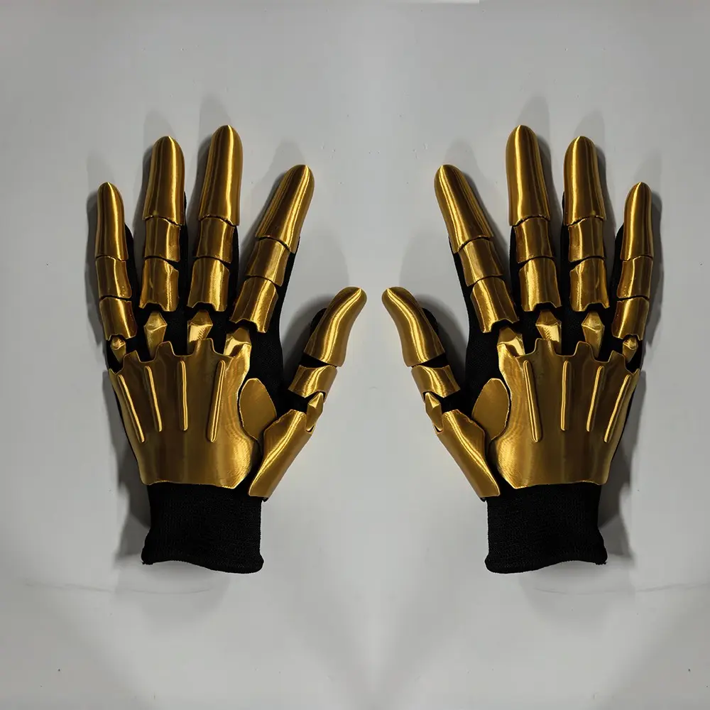 Elastic 3D Printed Plastic Knight Gauntlet, Sci-Fi Mech Style Role-Playing Prop, Collectible Model, Adult Size, Universal Fit