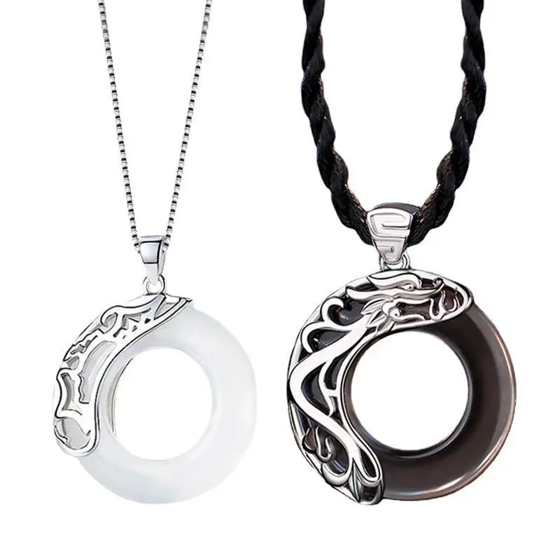 Heaven Official's Blessing Couple Moonlight Pendant Necklaces, Lovers' Choker Necklace, Fashion Costume Jewelry Accessories, Valentine’s Gift, Chocker Necklace