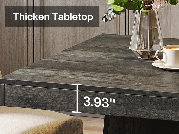 LITTLE TREE Square Dining Table for 4, 31.5-Inch Small Kitchen Table with Sturdy Pedestal Base, Farmhouse Dinner Table for Dining Room, Living Room, Kitchen LITTLE TREE Square Dining Table for 4, 31.5-Inch Small Kitchen Table with Sturdy Pedestal Base, Farmhouse Dinner Table for Dining Room, Living Room, Kitchen