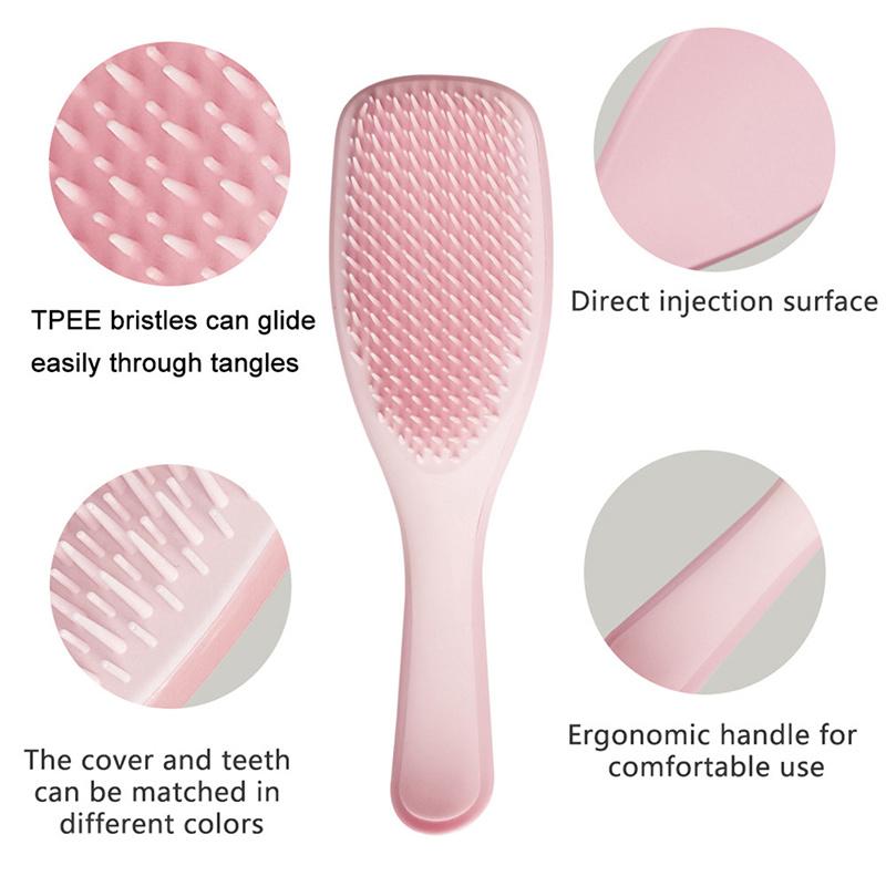 Women's Long Hair Ultra Soft Cushion Comb, Volumizing Smooth Massage Brush, Anti-Static Long Handle Comb for Dormitory Use