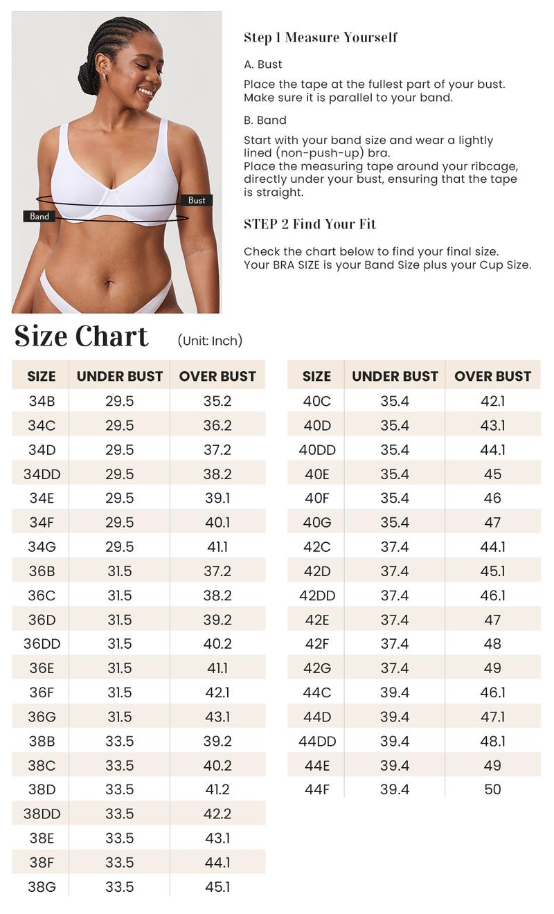 DELIMIRA Women's Confishape Balconette Bra Supportive Full Coverage Plus Size Bras Underwire Unlined Scoop Neck