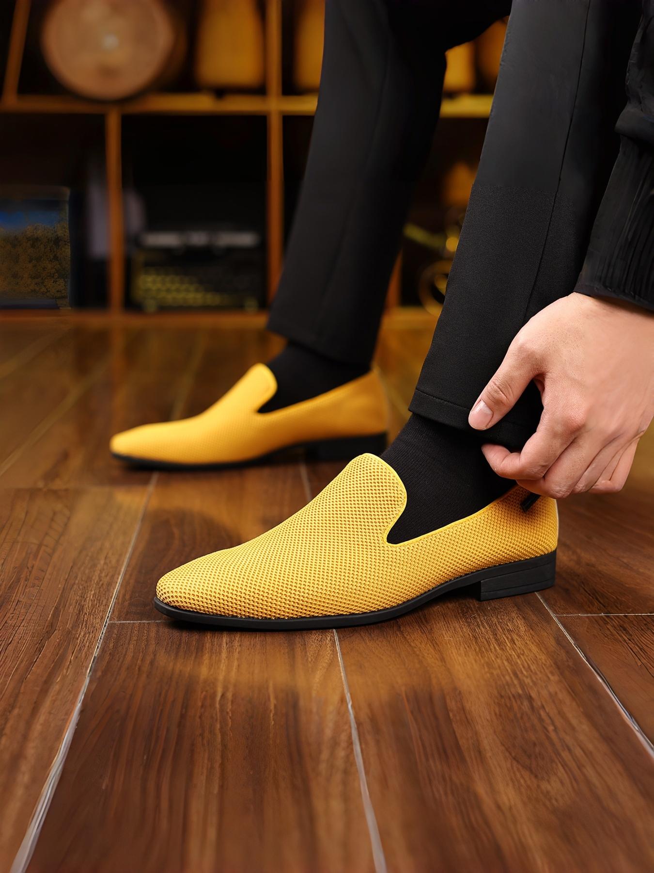 Spring Summer Street Style Must-Have! Knit Breathable Pointed Toe Loafers, Lightweight Business Casual, Perfect for All Seasons