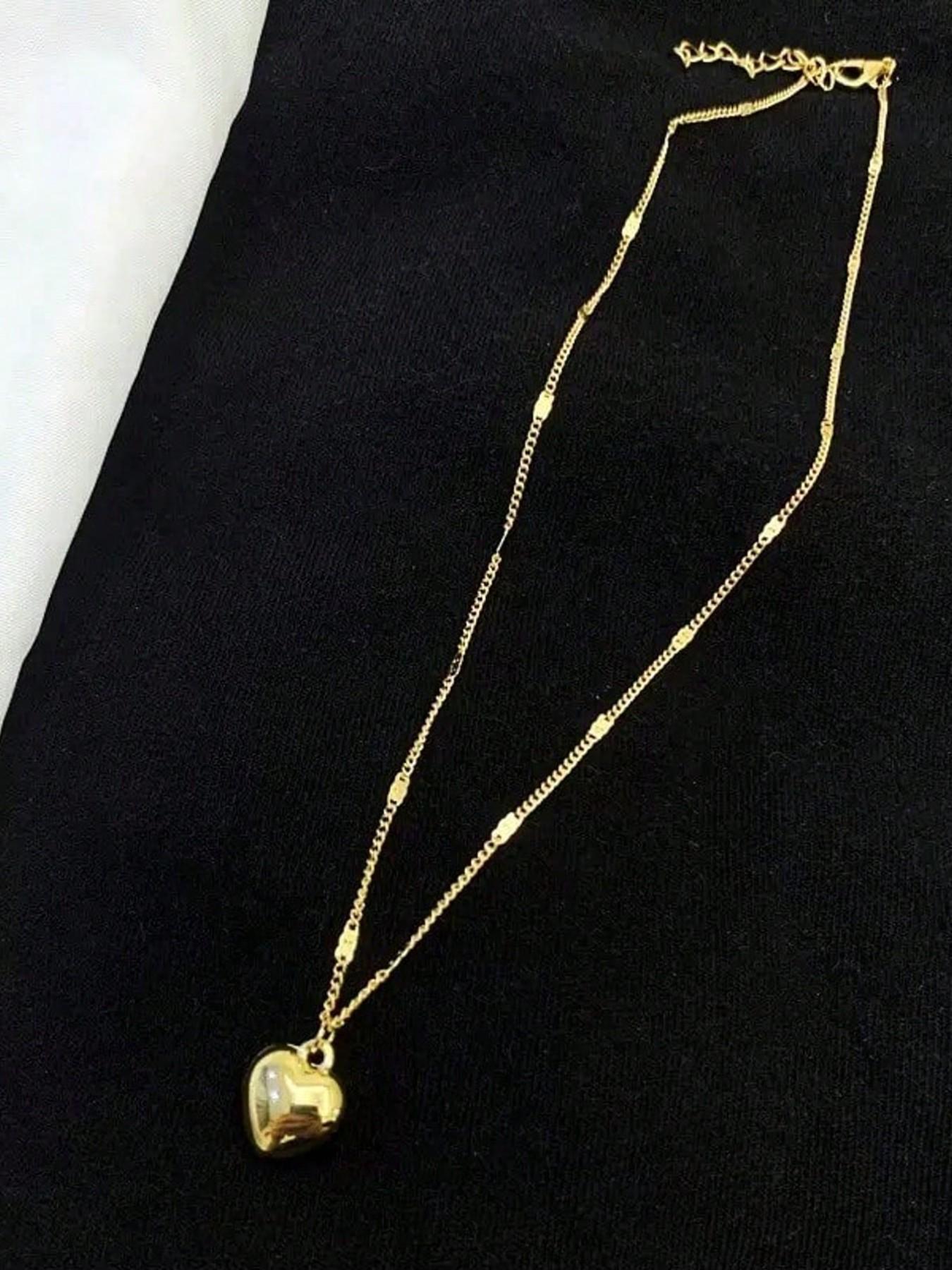 Mini Heart Pendant Necklace, Simple & Luxurious Adjustable Chain Jewelry, Perfect for Women, Ideal Mother's Day Gift