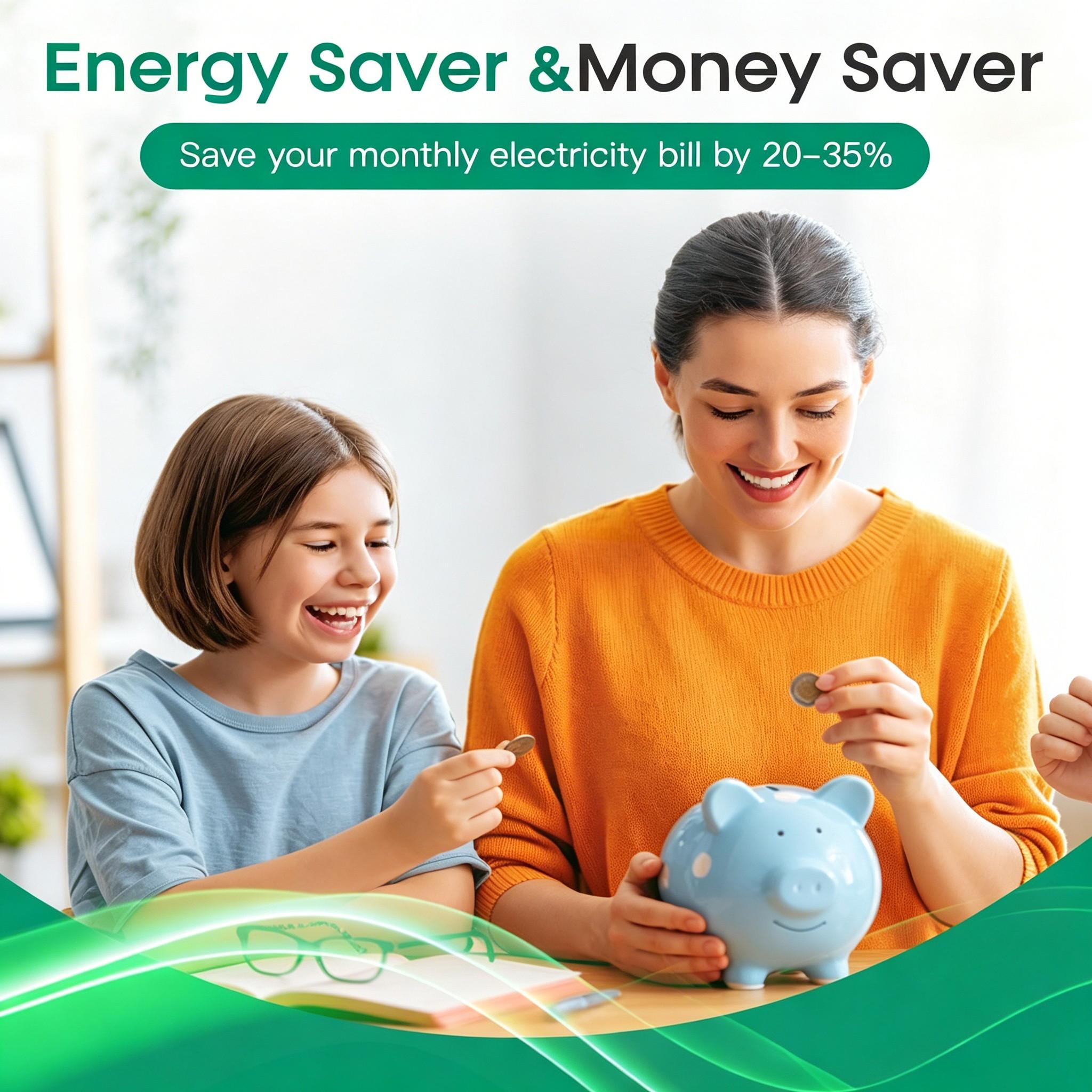 Smart Energy-Saving Plug, Universal Power Saver for Home and Office, Durable Voltage Stabilizer, Safe and Efficient Energy Conservation Device