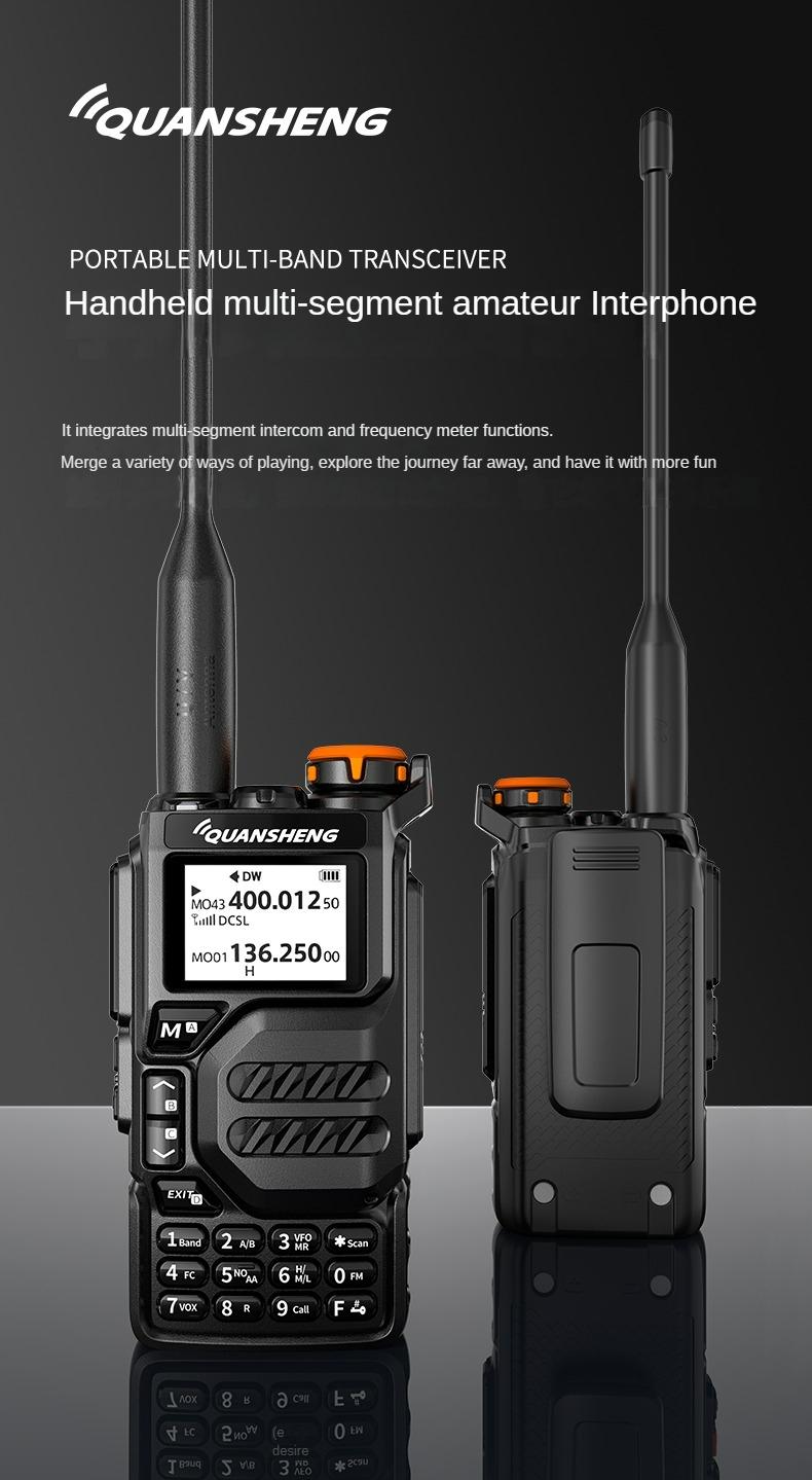 Quansheng Uvk5 Am/fm/dtmf Digital Walkie Talkie, 200 Channel Type-c Charging Three Frequency Receiving Walkie Talkie Noaa Weather Forecast, with Flash Vox Replication Frequency Lcd Display