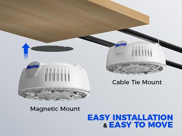 Barrina Orbgrow OG09 Puck LED Grow Light, 5000K 54W(6 x 9W), Full Spectrum, Magnetic & Linkable, Small Grow lamp, 6 Packs