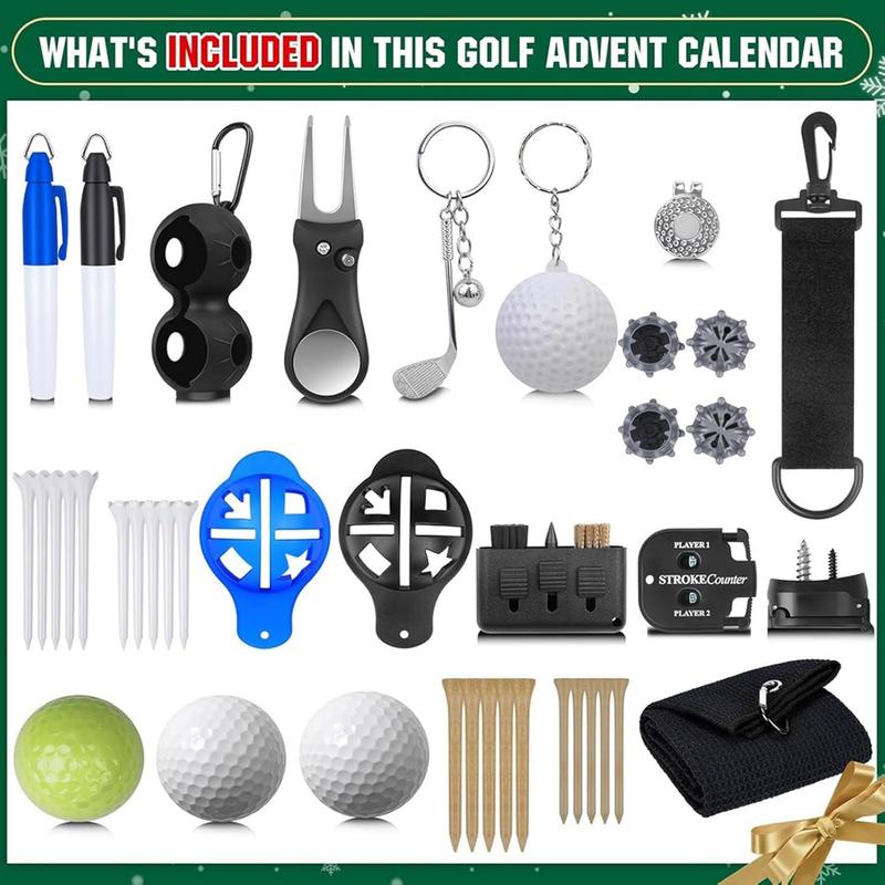 Golf Advent Calendar 2025 for Men Teen Boy, 24-Day Christmas Count-down Calendar for Father, Husband, or Boyfriend, Perfect Holiday Gift Featuring Golf Balls, Tees, Ball Markers