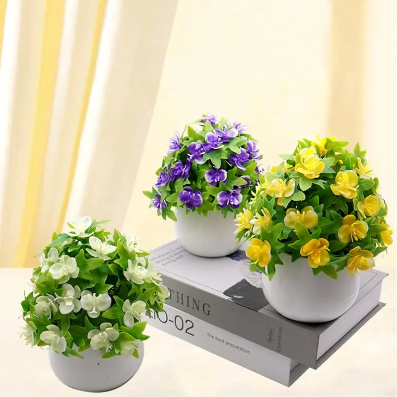 High-End Decorative Artificial Flowers & Potted Plants - Contemporary Art Mixed-Materials Realistic Arrangements, Instagrammable Style for Bedroom, Living Room Interior Home Decor