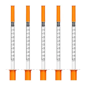 0.5ml/cc 31G Syringe 5/16 Inch (8mm) Lab Syringes 100 Pack Individually Sealed