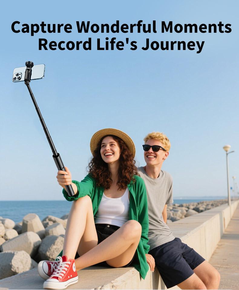 68inch Portable Selfie Stick Tripod,  Automatic Unfolding Design, One Click Open Tripod, 1.75m extendable selfie stick,  with bluetooth remote control for iPhone & Android