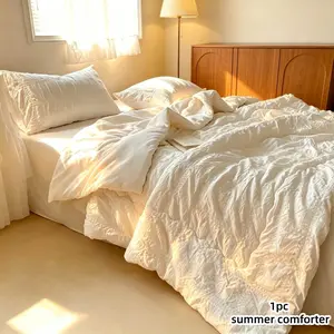 Soft Bubble Mesh Summer Quilt, Skin-Friendly Comfort, All Seasons Use, Bedroom Decoration, Perfect Choice for Home, Soft Lightweight Quilts