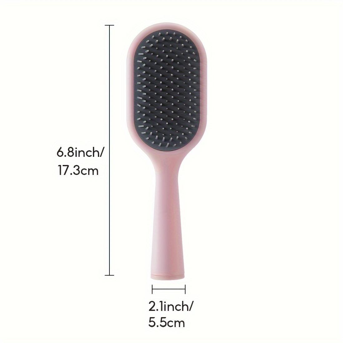 Miniso Air Cushion Detangler Hair Brush - Soft Bristle Scalp Massager, Built-in Cleaner, Detangles Easily for All Hair Types, Ideal Gift for Women (Back to School Haircare Accessory), Detangle Easily