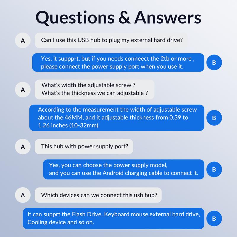 ORICO USB Hub 3.0, Clamp USB Hub with Extra Power Supply Port, Aluminum 4-Port USB Adapter with 3 USB-A Data Ports, USB-C Port for Monitors, Desks-MH4P