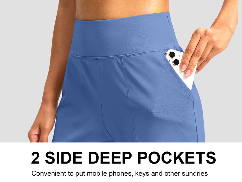 G Gradual Women's Stretchy Athletic Shorts 6" High Waist Quick Dry Breathable Gym Outfits for Women Summer Casual Bermuda Shorts