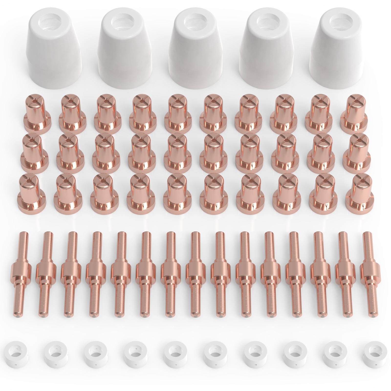 YESWELDER 60Pcs PT31 Cutting Torch Consumables Set for YESWELDER CUT-50DS Plasma Cutter | Fits PT-31 JG-40 LG-40 Plasma Cutter Torch