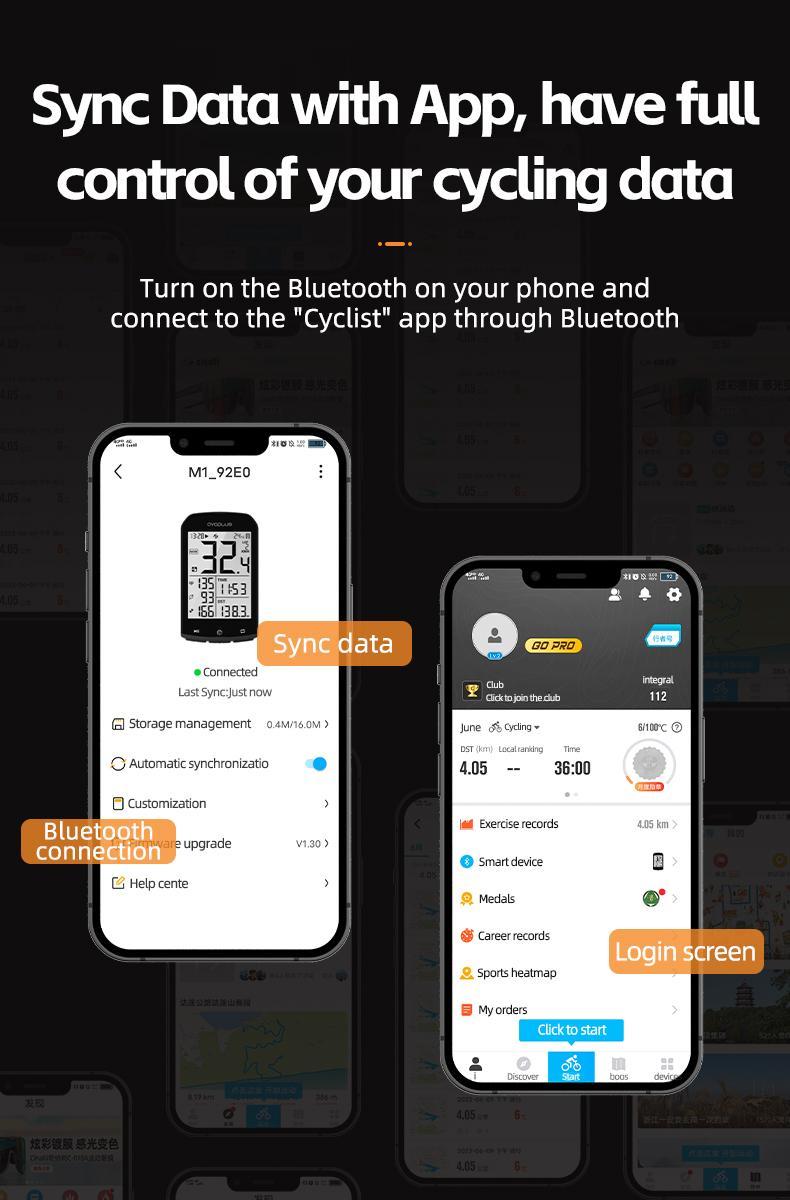 ROCKBROS Bike Computer Wireless Cycling Computers ANT+ Bluetooth Bicycle Computer Mini Speedometer Odometer Waterproof 2.9inch LCD Screen GPS/BDS/Galileo Position System ROCKBROS Bike Computer Wireless Cycling Computers ANT+ Bluetooth Bicycle Computer Mini Speedometer Odometer Waterproof 2.9inch LCD Screen GPS/BDS/Galileo Position System